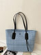Women Straw Large Capacity Shoulder Bag Handbag Tote - Blue