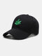 Unisex Cotton Green Leaf Embroidery Pattern St. Patrick's Day Outdoor Casual Baseball Hat - Black