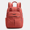 Women Canvas Multifunction Waterproof Casual Patchwork Backpack - Orange