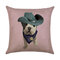 3D Cute Cachorro Padrão Capa de almofada de linho e algodão Capa de almofada para carro para casa e escritório Fronhas - #20
