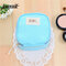 Candy Colors Cotton Linen Cosmetic Bag Zipper Organizer Bags Portable Storage Container - Blue