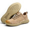 Men Suede Steel Toe Anti Smashing Soft Sole Casaul Safety Sneakers - Brown