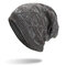 Mens Vintage Wool Velvet Knit Hat Warm Winter Outdoor Casual Ski Cycling Casual Home Beanie - Gray