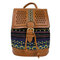 Ethnic style Straw Bag backpack  woven shoulder bag hollow stitching Bucket Bag - #09
