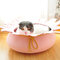 Flower Bowl-Form-Haustier-Katzen-Filz-Schlaf-Bett-Hundehütte - Rosa