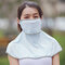 Sunscreen Scarf Outdoor Breathable Riding Face Mask Summer Quick-drying Printing Neck Mask  - Light Blue