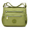 Women Multicolor Nylon Crossbody Bag Floral Shoulder Bag Outdoor Travel Bag - Grass Green