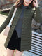 Solid Color Slim Long Fashion Casual Jacket - Army