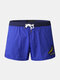 Mens Banana Print Waterproof Mesh-Lined Drawstring Sports Beach Board Shorts - Blue