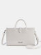JOSEKO Women's PU Leather Vintage Multifunctional Handbag Shoulder Messenger Bag High Quality Small Square Bag - Gray