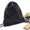 Drawstring Compartment Zipper Storage Bag With Headphone Jack Multi-Function Outdoor Sports Backpack - Black