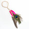 Bohemian Hair Accessories Peacock Feather Tassel Hairwear - Pink