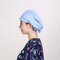 Doctor's Surgical Cap Beauty Strap Solid Color Beautician Hat Scrub Caps - Light Blue 1