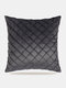 1 PC Velvet Solid Lattice Decoration In Bedroom Living Room Sofa Cushion Cover Throw Pillow Cover Pillowcase - Dark Gray