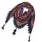 Print Knotted Tassel Scarf Jacquard Square Scarf - 20