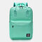 Women Waterproof Large Capacity Solid Backpack School Bag - Green