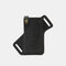Men EDC Genuine Leather 6.3 Inch Retro Short Cell Phone Case Belt Bag - Black