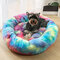 Deep Sleep kennel Cat Litter Round Plush Cat Mattress Dogs Bed - Blue 2#