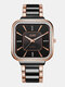 7 colores Aleación de acero inoxidable Hombres Moda de negocios informal Watch Impermeable Cuarzo Watch - #03