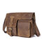 Ekphero Genuine Leather Belt Shoulder Bags Vintage Crossbody Bags For Men - Brown