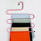 S Type Pants Trousers Hanger Multi Layers Stainless Steel Clothing Towel Storage Rack Closet Space S - Pink