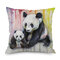 Watercolor Panda Printing Linen Cotton Cushion Cover Home Sofa Car Cushion Cover Pillowcases - #15
