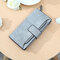 Elegant Candy Color PU Leather Long Wallet 5.5 inch Phone Bag Card Holder Purse For Women - Grey