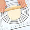 Kitchen Silicon Fiberglass Rolling Dough Sheet Cake Pastry Cake Oven Pad Mat Pasta Cooking Tools - Black