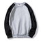 Mens Hip Modish Thermal Patchwork Sleeve Design Long Sleeve Top Sport Running Sweatshirt  - Light Gray