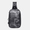 Men Oxford USB Charging Multi-Layers Large Capacity Waterproof Crossbody Bag Chest Bag Sling Bag - #01