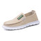 Men Slip-on Round Toe Breathable Light Weight Casual Daily Flats - Apricot