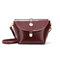 Women Solid Leisure Crossbody Bags Faux Leather Shoulder Bags - Wine Red