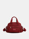 Women Fashion Nylon Waterproof Multi-Pockets Crossbody Bag Handbag - Red