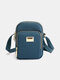 Women Fashion Nylon Waterproof Phone Bag Crossbody Bag - Blue-2