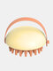 Handheld Mini Scalp Massage Brush Detachable Head Meridian Massage Bath Combs - Yellow