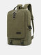 Men Canvas Vintage Large Capacity Laptop Bag Casual Outdoor Durable Backpack - Green