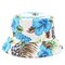 Printed Double-sided Wearable Sun Hat Summer Outdoor Collapsible Bucket Cap - #06