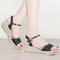 Shield Sandals Women's Shoes Season New Wild Flat Fashion High-heeled Muffin Thick Bottom Tide 68058 - DH68058 black
