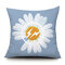 Ins Idyllic Fresh Daisy Flowers Plush Pillowcase Sofa Cushion Office Lunch Break Pillow - #1