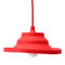Colorful Folding Lampshade Silicone Ceiling Lamp Holder Pendant DIY Design Changeable Lampshade - Red