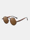 Unisex Metal Full Round Frame UV Protection Fashion Avant-garde Sunglasses - #01