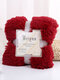 Cobertor decorativo extra Soft de peles artificiais reversível felpudo leve longo Cabelo - Vinho vermelho