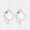 Trendy Leather Mask Water Drop Earrings Geometric Stereoscopic Toilet Paper Roll Earrings - 4