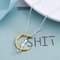 Trendy Cute Moon Cat Necklace Geometric Animal Pendant Necklace Clavicle Chain - Gold