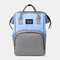 Women Canvas Casual Mummy And Kids  Patchwork Backpack - #11