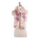 Bali Yarn Scarf Female Sunscreen Chinese Style Scarf Peony Flower Scarf Cotton And Linen New - Yellow bottom purple flower