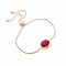 Bohemian Simple Bracelet Round Crystal Alloy Women Bracelet - Red