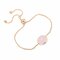 Bohemian Simple Bracelet Round Crystal Alloy Women Bracelet - Pink