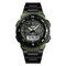 Business Style Men Wrist Watch Chrono Dual Digital Watch Stainless Steel Waterproof Watch - Green