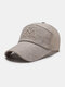 Men Cotton Embroidery Letter M Sport Sunshade Trucker Hat Baseball Hat - Beige